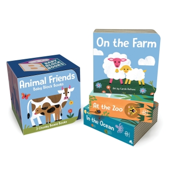 Baby Block Books: Animal Friends - set of 3 chunky board books